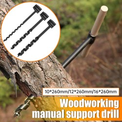 AegisTorq Heavy-Duty Carbon Steel Hand Drill – Hand-Operated Manual Drill with High Precision, Comfortable Grip, and Dual Chuck for Woodworking