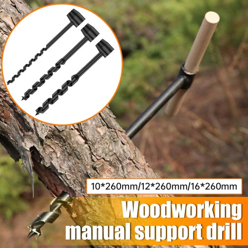AegisTorq Heavy-Duty Carbon Steel Hand Drill – Hand-Operated Manual Drill with High Precision, Comfortable Grip, and Dual Chuck for Woodworking